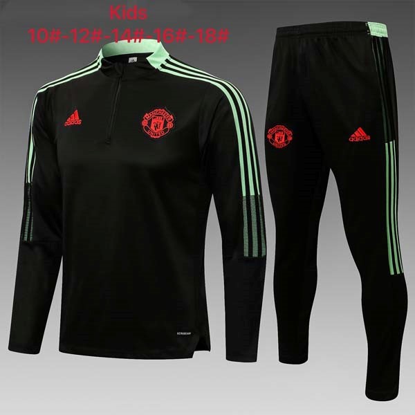 Kinder Trainingsanzug Manchester United 2022 Schwarz